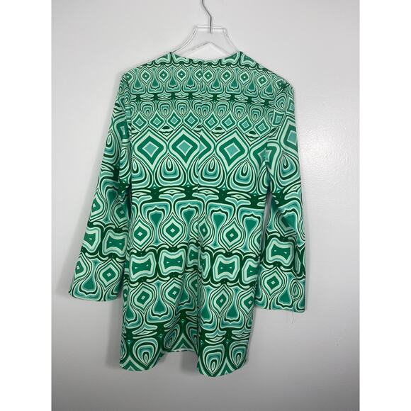 NWT MANGO Women Abstract Print Mini Dress, Green Combo Medium - Picture 7 of 8